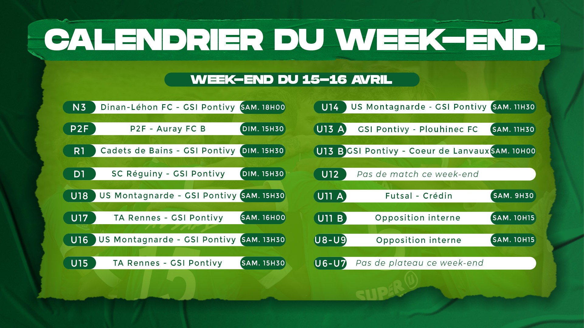 15 Et 16 Avril